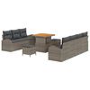 vidaXL Tuin Sofa Set 10 st 9-Aantal zitplaatsen Grijs