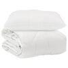 vidaXL Dekbed met kussen 2 pcs Wit Microvezel