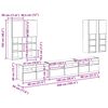 vidaXL TV Wandkast Set Wandgemonteerd 7 pcs Artisan Eiken Bewerkt hout