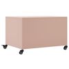 vidaXL Salontafel 68x50x43,5 cm staal roze