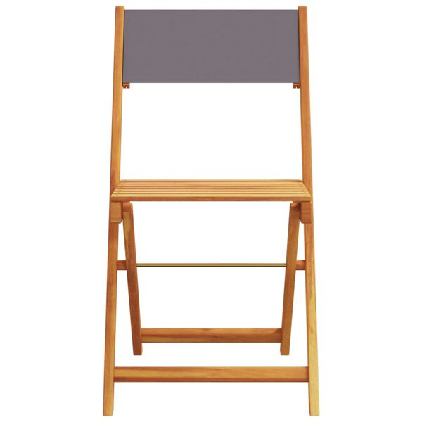 vidaXL 5-delige Tuinset massief hout en stof antracietkleurig