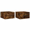 vidaXL Nachtkastjes 2 st wandgemonteerd 35x35x20 cm gerookt eikenkleur