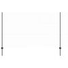 vidaXL zeshoekig gaasgek met palen 25 x 1,4 m PVC-Coated Staal Grijs