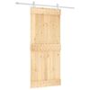 vidaXL Schuifdeur 90 x 210 cm Massief Grenenhout (Niet-Behandeld)
