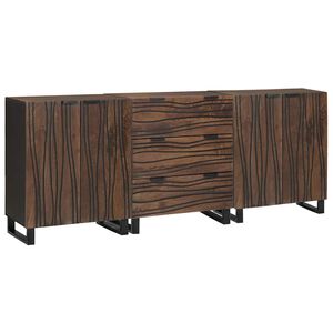 vidaXL Badkamermeubelset met lade met plank 3 pcs Bruin Bewerkt hout