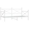 vidaXL Slaapbank zonder matras 100x200 cm staal wit
