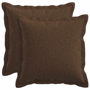 vidaXL Kussensloop 2 pcs HOUTEN Bruin 30 x 30 cm Faux Linnen