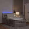 vidaXL Ottoman bed met matras en LED's 100x200 cm stof taupe