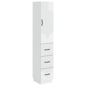 vidaXL Kastenset 2 st 33 x 34,5 x 87 cm Bewerkt hout Hoogglans Wit