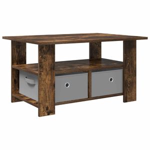 vidaXL Salontafel Gerookt eiken 77 x 55 x 42 cm Bewerkt hout