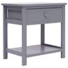 vidaXL Nachtkastje 40x29x42 cm paulowniahout grijs