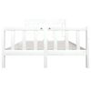 vidaXL Bedframe massief hout wit 140x190 cm