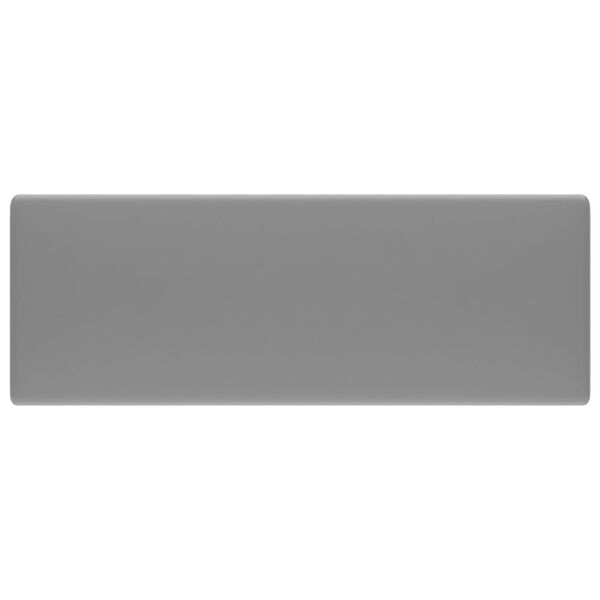 vidaXL Wastafel met overloop vierkant 41x41 cm keramiek mat lichtgrijs