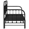 vidaXL Bedframe voor een daybed Zwart 80 x 200 cm Gepoedercoat staal