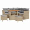 vidaXL Tuinbankenset 8 st Beige poly rattan