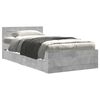 vidaXL Bedframe met hoofdeinde bewerkt hout betongrijs 90x200 cm
