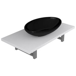 vidaXL 2-delige Badkamermeubelset keramiek wit
