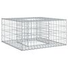 vidaXL Gabion Verhoogd Bed 80 x 80 x 40 cm Gegalvaniseerd staal Zilver