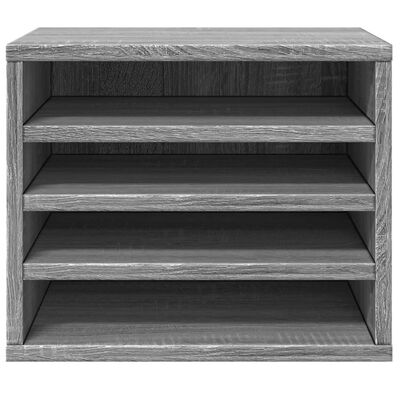 vidaXL Bureau organiser 36x26x29,5 cm bewerkt hout grijs sonoma eiken