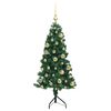 vidaXL Hoek Kunstkerstboom met 150 LED Groen 120 cm PVC en Metaal