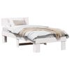 vidaXL Bedframe met hoofdeinde Wit 90 x 200 cm Massief grenenhout