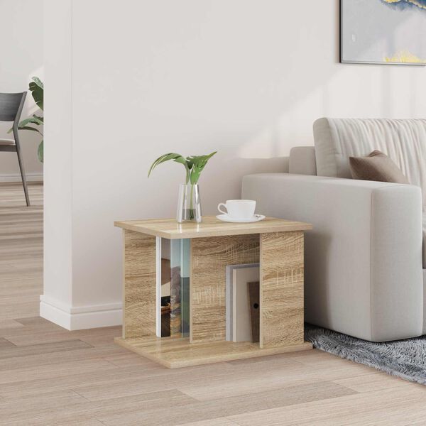 vidaXL Tijdschrift Rek Sonoma Eiken 35 x 35 x 45 cm Bewerkt hout