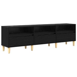 vidaXL TV-kast met lade Zwart Eiken 150 x 30 x 45 cm Bewerkt hout