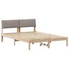vidaXL Bedframe Bruin en taupe 160 x 200 cm Massief grenenhout