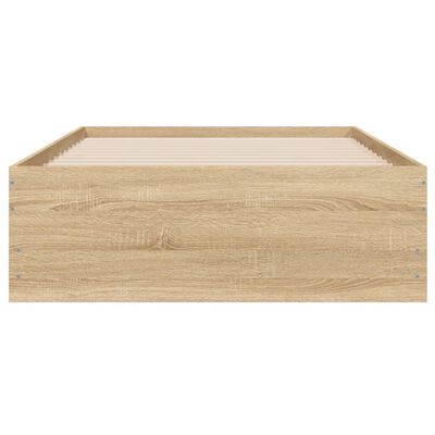 vidaXL Bedframe met lades bewerkt hout sonoma eikenkleurig 90x190 cm