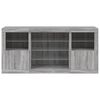 vidaXL Dressoir met LED-verlichting 142,5x37x67 cm grijs sonoma