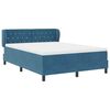 vidaXL Boxspringbed met matras Donkerblauw 140 x 190 cm Fluweel