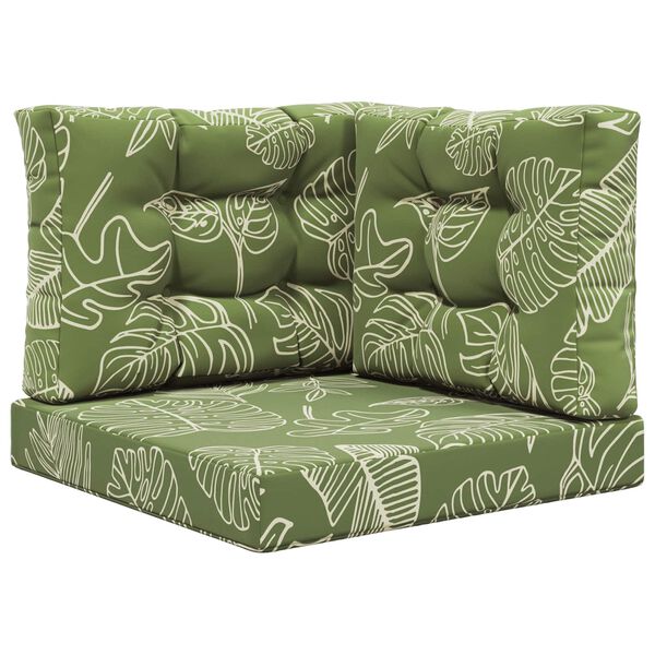 vidaXL Buiten bankkussen 3 pcs Bladontwerp Polyester