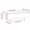 vidaXL Salontafel 100x49,5x31 cm bewerkt hout hoogglans wit
