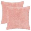 vidaXL Kussensloop 2 st HEERLEN Roze 40 x 40 cm Nep Konijnenbont