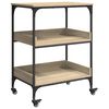 vidaXL Keuken Trolley Sonoma Eiken 60 x 41 x 80,5 cm Bewerkt hout