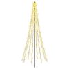 vidaXL LED Kerstboom 235 cm 1000 LED's Warmwit Staal Zwart