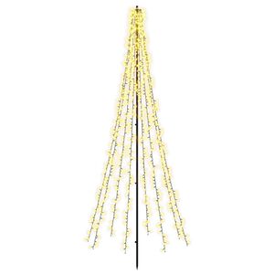 vidaXL LED Kerstboom 235 cm 1000 LED's Warmwit Staal Zwart