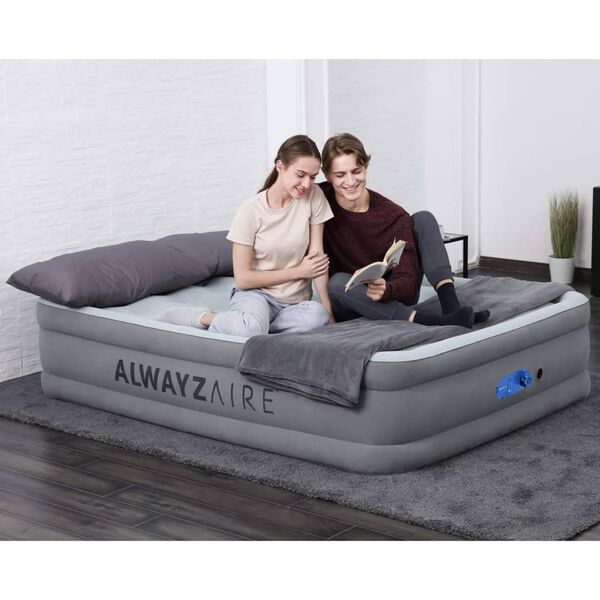 Bestway Luchtbed AlwayzAire 2-persoons 203x152x46 cm grijs