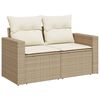 vidaXL 13-delige Loungeset met kussens poly rattan beige
