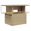 vidaXL 11-delige Tuinset met kussens poly rattan beige