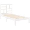vidaXL Bedframe massief hout wit 90x200 cm