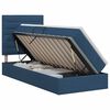 vidaXL Opslag bed met matras met hoofdeinde Blauw 90 x 200 cm Stof