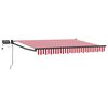 vidaXL Handbediende luifel met LED's Rood, Wit, Anthraciet 3 x 2,5 m