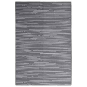 vidaXL Buitenkleed ARAKIL 140x200 cm polypropeen antracietkleurig