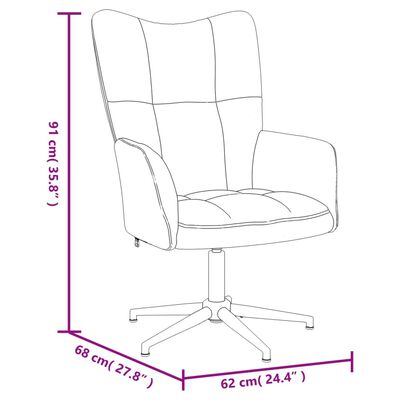 vidaXL Relaxstoel fluweel zwart