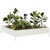 vidaXL Plantenbak verhoogd 100x100x26 cm staal wit
