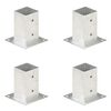 vidaXL Paalankers 4 st 81 mm gegalvaniseerd metaal