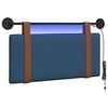 vidaXL Hangend hoofdbord Met LED-verlichting Blauw Antiek PU