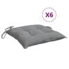 vidaXL Stoelkussens 6 st 50x50x7 cm oxford stof grijs