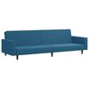 vidaXL 2-delige Loungeset fluweel blauw